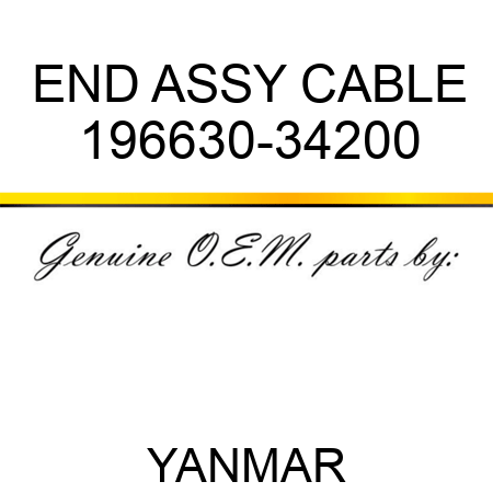 END ASSY, CABLE 196630-34200