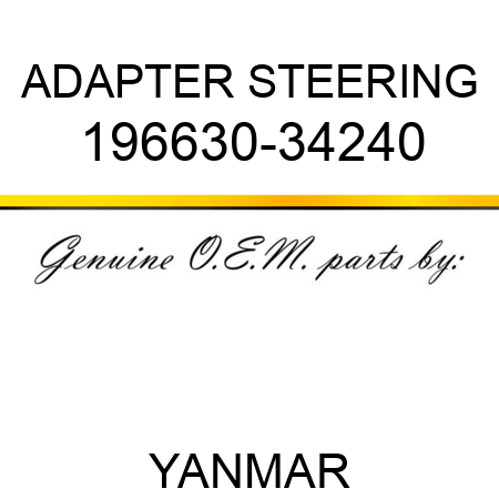 ADAPTER, STEERING 196630-34240