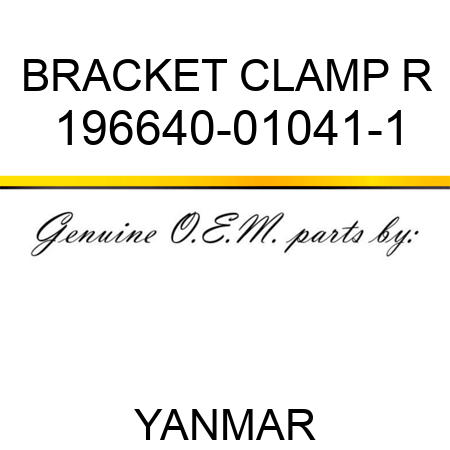 BRACKET, CLAMP R 196640-01041-1