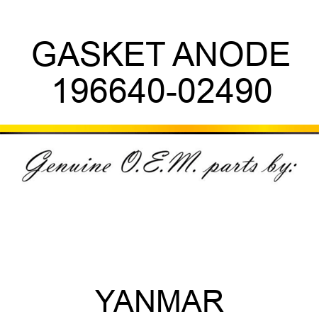GASKET, ANODE 196640-02490