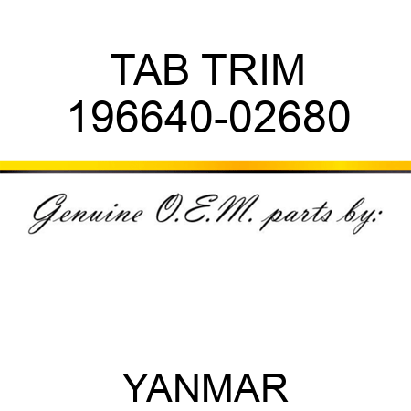 TAB, TRIM 196640-02680