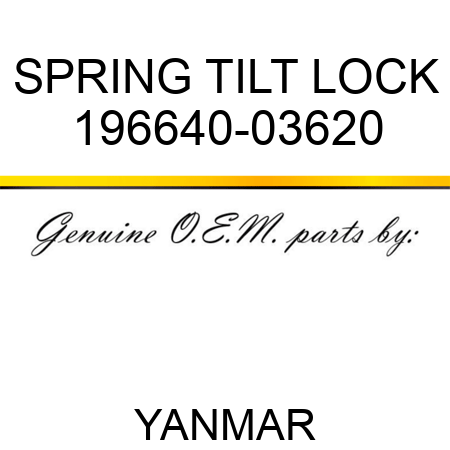 SPRING, TILT LOCK 196640-03620