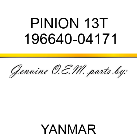 PINION, 13T 196640-04171