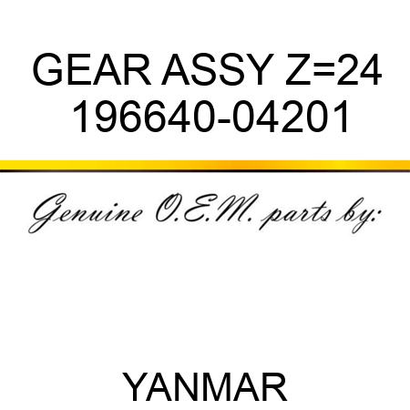 GEAR ASSY, Z=24 196640-04201