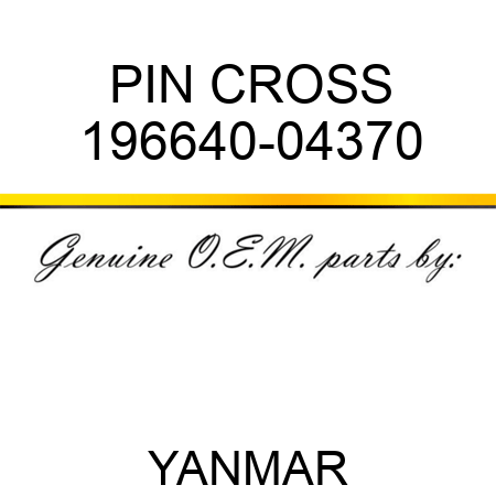 PIN, CROSS 196640-04370
