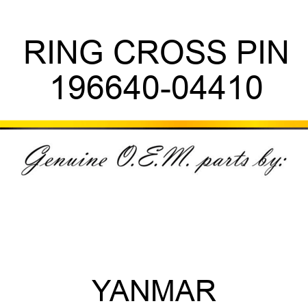 RING, CROSS PIN 196640-04410