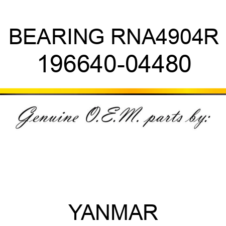 BEARING, RNA4904R 196640-04480