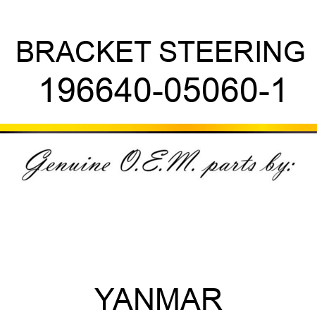 BRACKET, STEERING 196640-05060-1