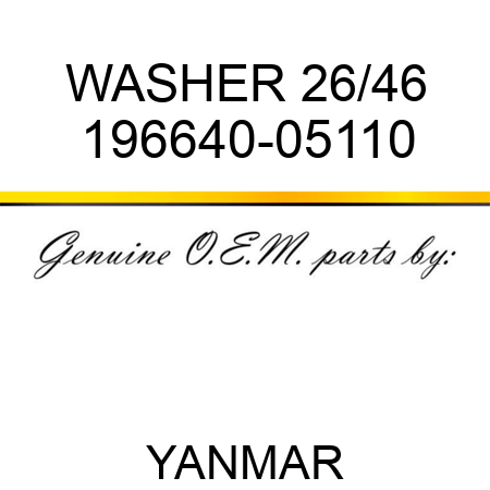 WASHER, 26/46 196640-05110
