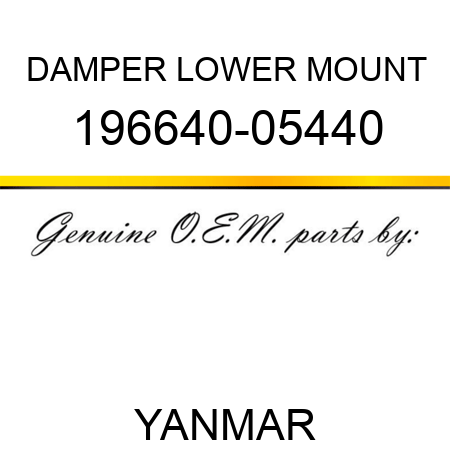 DAMPER, LOWER MOUNT 196640-05440