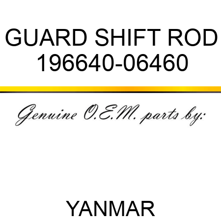 GUARD, SHIFT ROD 196640-06460