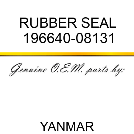 RUBBER, SEAL 196640-08131