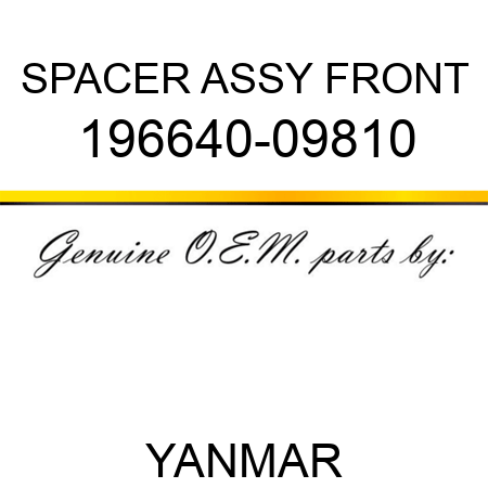 SPACER ASSY, FRONT 196640-09810