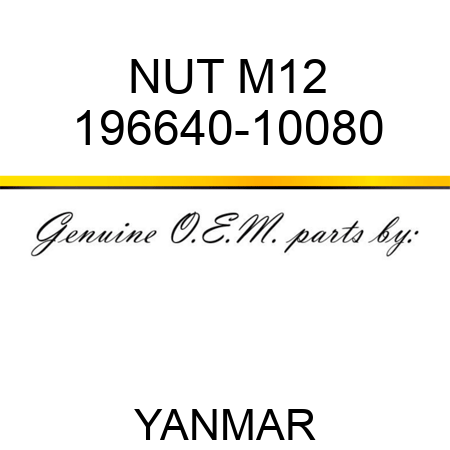 NUT, M12 196640-10080