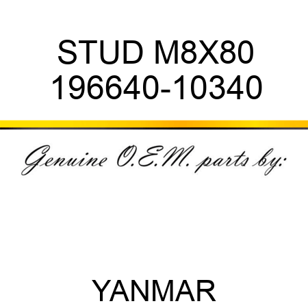 STUD, M8X80 196640-10340