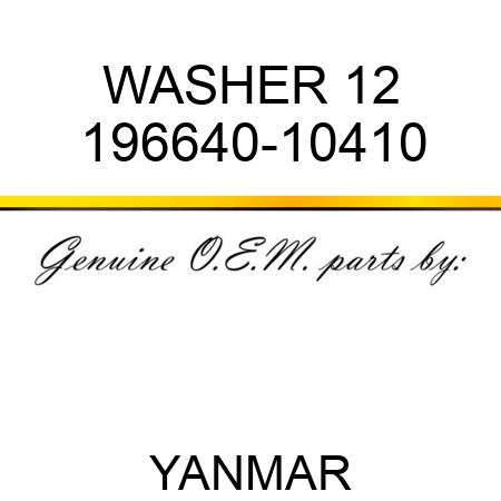 WASHER, 12 196640-10410