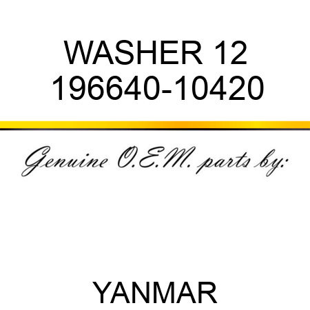 WASHER, 12 196640-10420