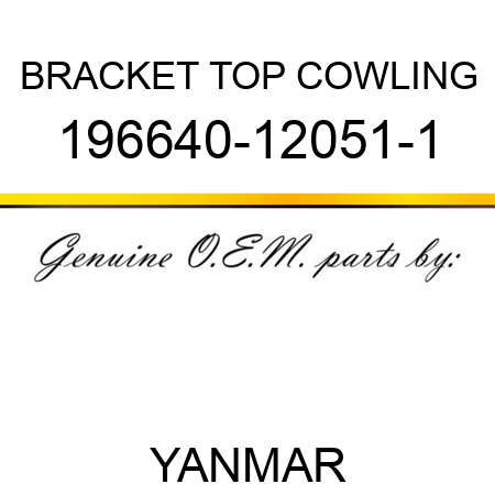 BRACKET, TOP COWLING 196640-12051-1