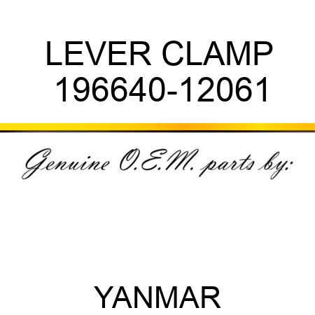 LEVER, CLAMP 196640-12061
