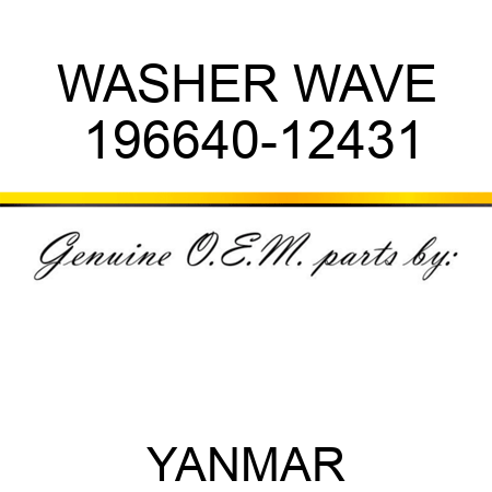 WASHER, WAVE 196640-12431