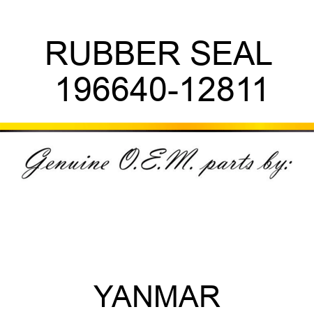 RUBBER, SEAL 196640-12811