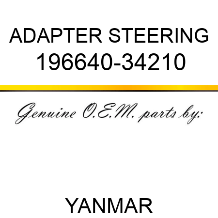 ADAPTER, STEERING 196640-34210
