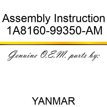 Assembly Instruction 1A8160-99350-AM