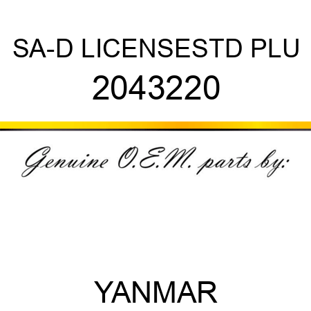 SA-D LICENSE,STD PLU 2043220