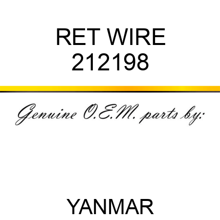 RET WIRE 212198