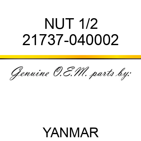 NUT, 1/2 21737-040002