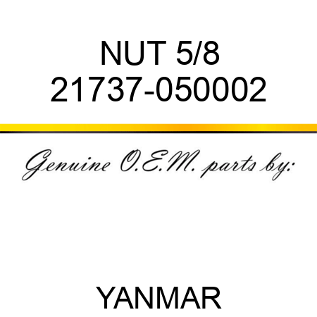 NUT, 5/8 21737-050002