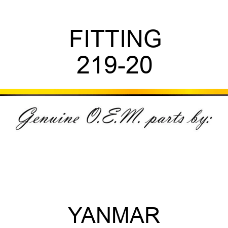 FITTING 219-20