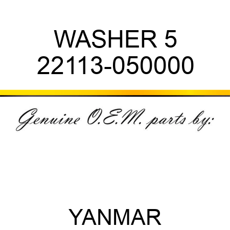 WASHER, 5 22113-050000
