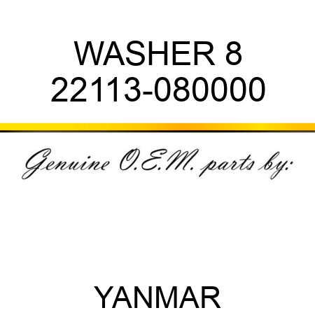 WASHER, 8 22113-080000