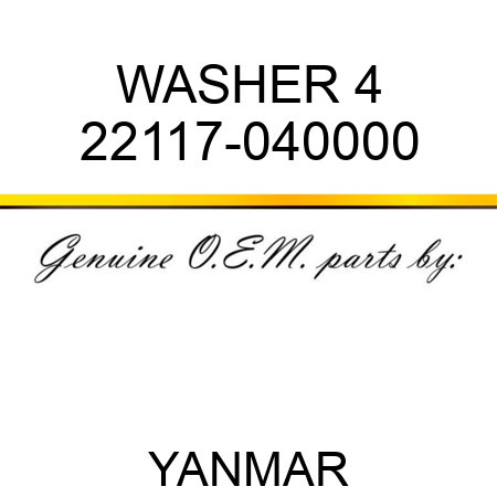 WASHER, 4 22117-040000