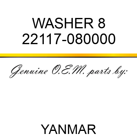 WASHER, 8 22117-080000