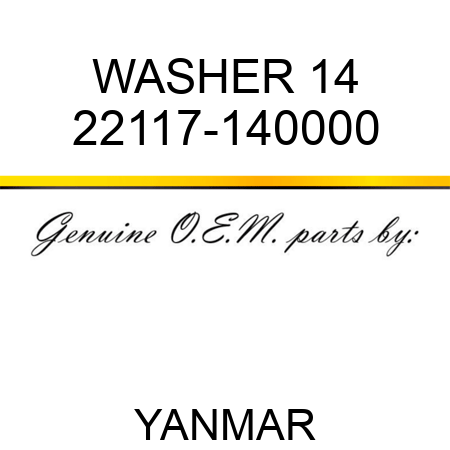 WASHER, 14 22117-140000