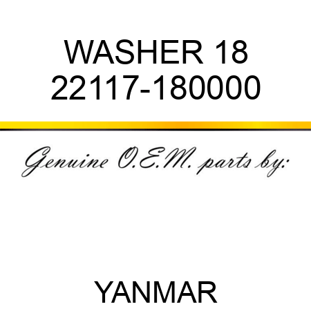 WASHER, 18 22117-180000