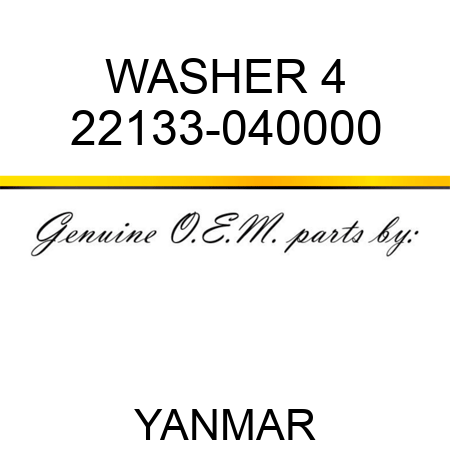 WASHER, 4 22133-040000