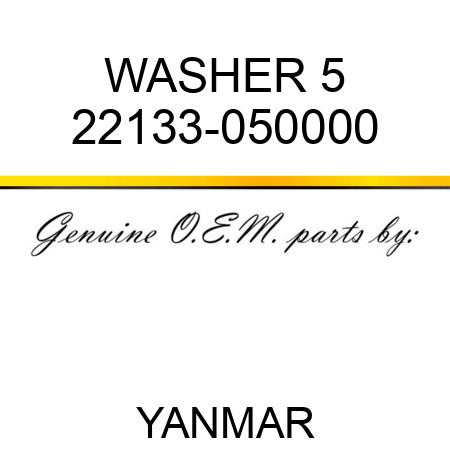 WASHER, 5 22133-050000