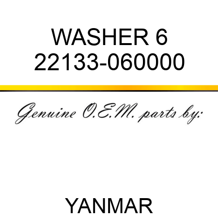 WASHER, 6 22133-060000