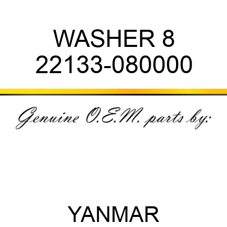 WASHER, 8 22133-080000