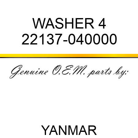 WASHER, 4 22137-040000