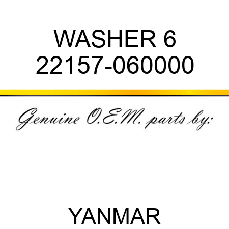 WASHER, 6 22157-060000