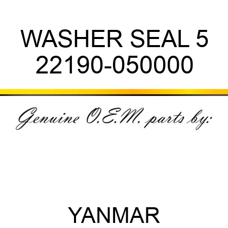 WASHER, SEAL 5 22190-050000
