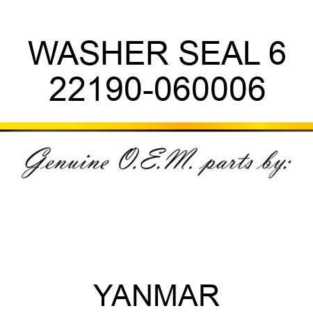 WASHER, SEAL 6 22190-060006