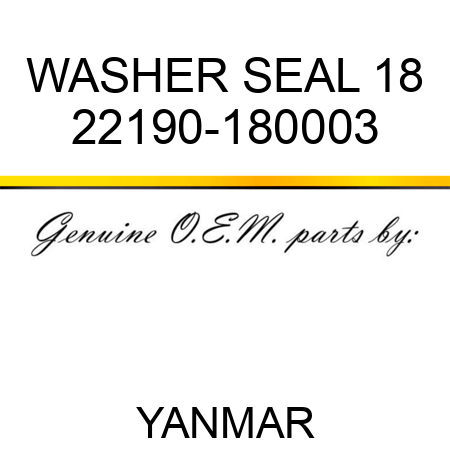 WASHER, SEAL 18 22190-180003