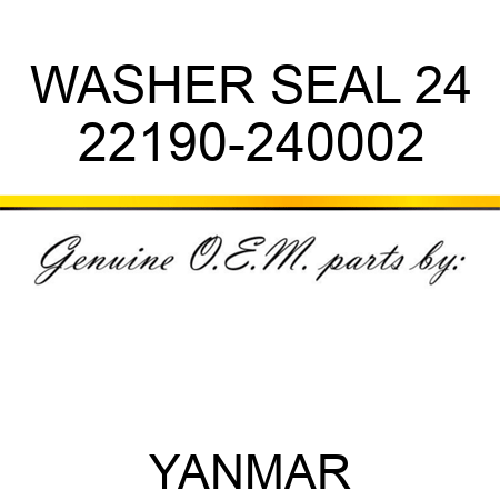 WASHER, SEAL 24 22190-240002