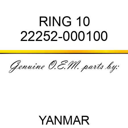 RING, 10 22252-000100