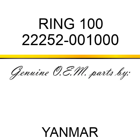 RING, 100 22252-001000